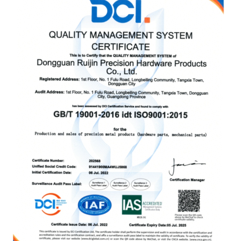 ISO9001 Laatujärjestelmän sertifiointitodistus